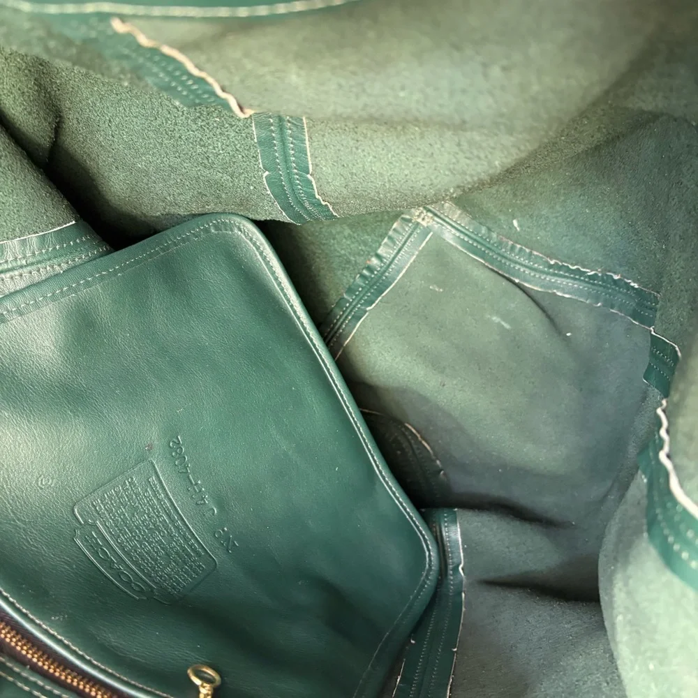 Coach rare vintage green leather large soho bag 4082 - Picture 11 of 14